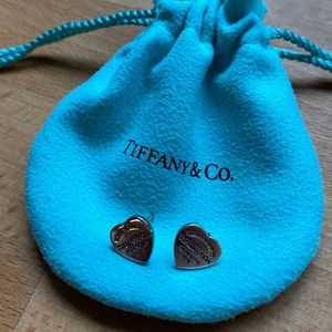 Tiffany & Co Sterling Silver Heart Earrings